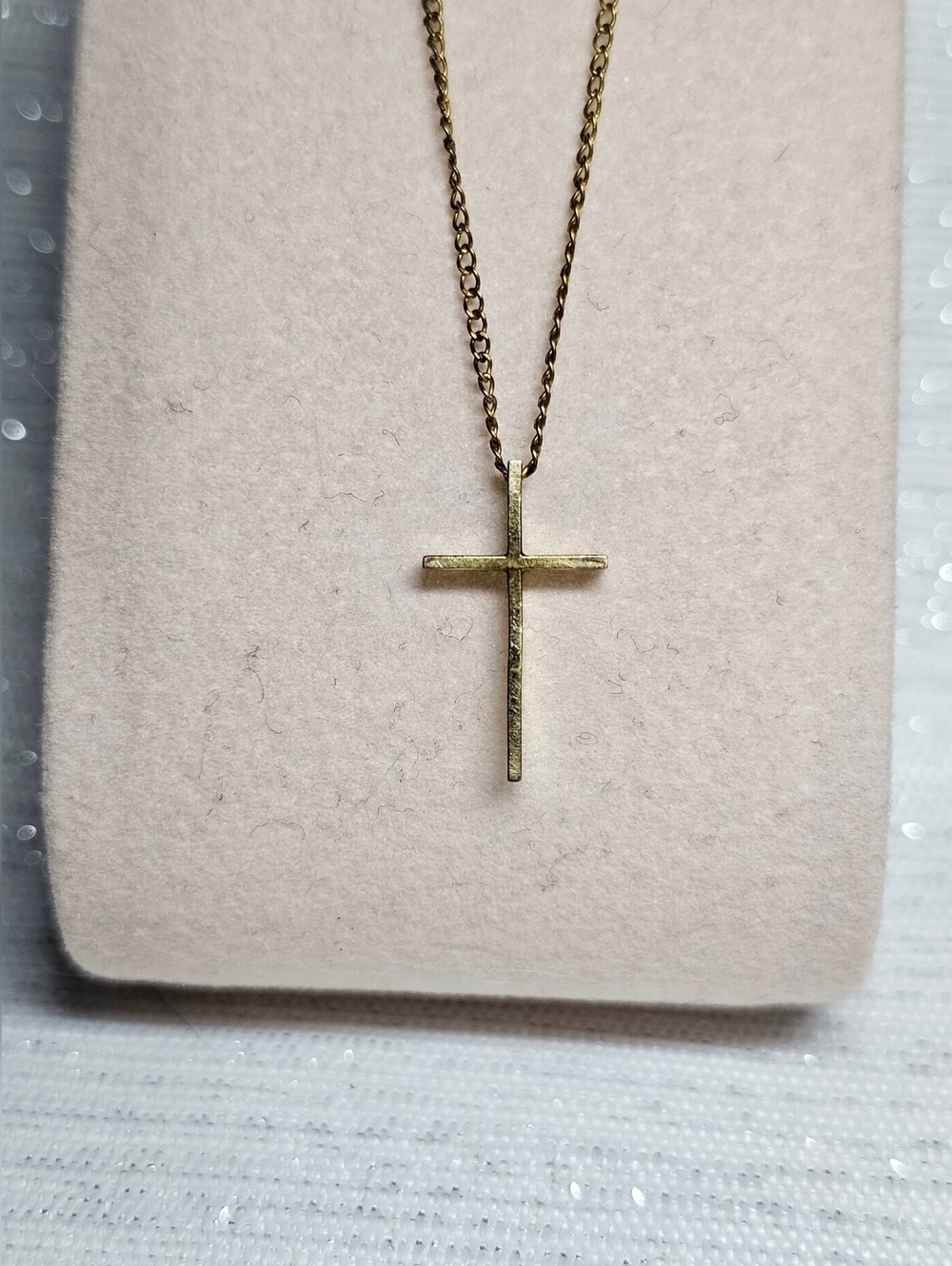1-20 Gold-Filled Cross Necklace 12 Inch